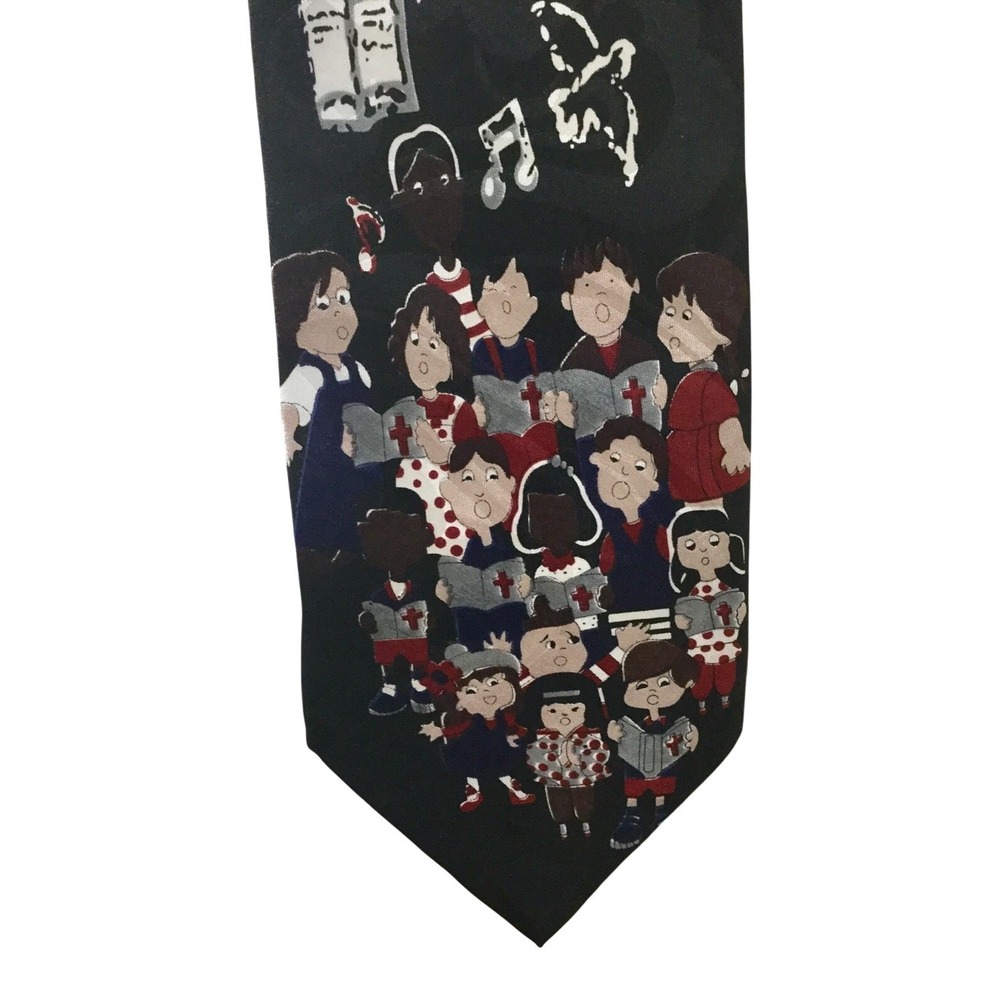 ROBERTO CELLINI Polyester‎ Neck Tie JESUS LOVES ME Children Singing BIBLE